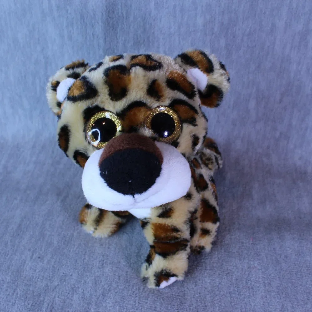 Hug & Luv CHEETAH Plush‎ Spotted Big Glitter Eyes 7